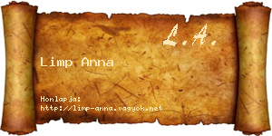 Limp Anna névjegykártya